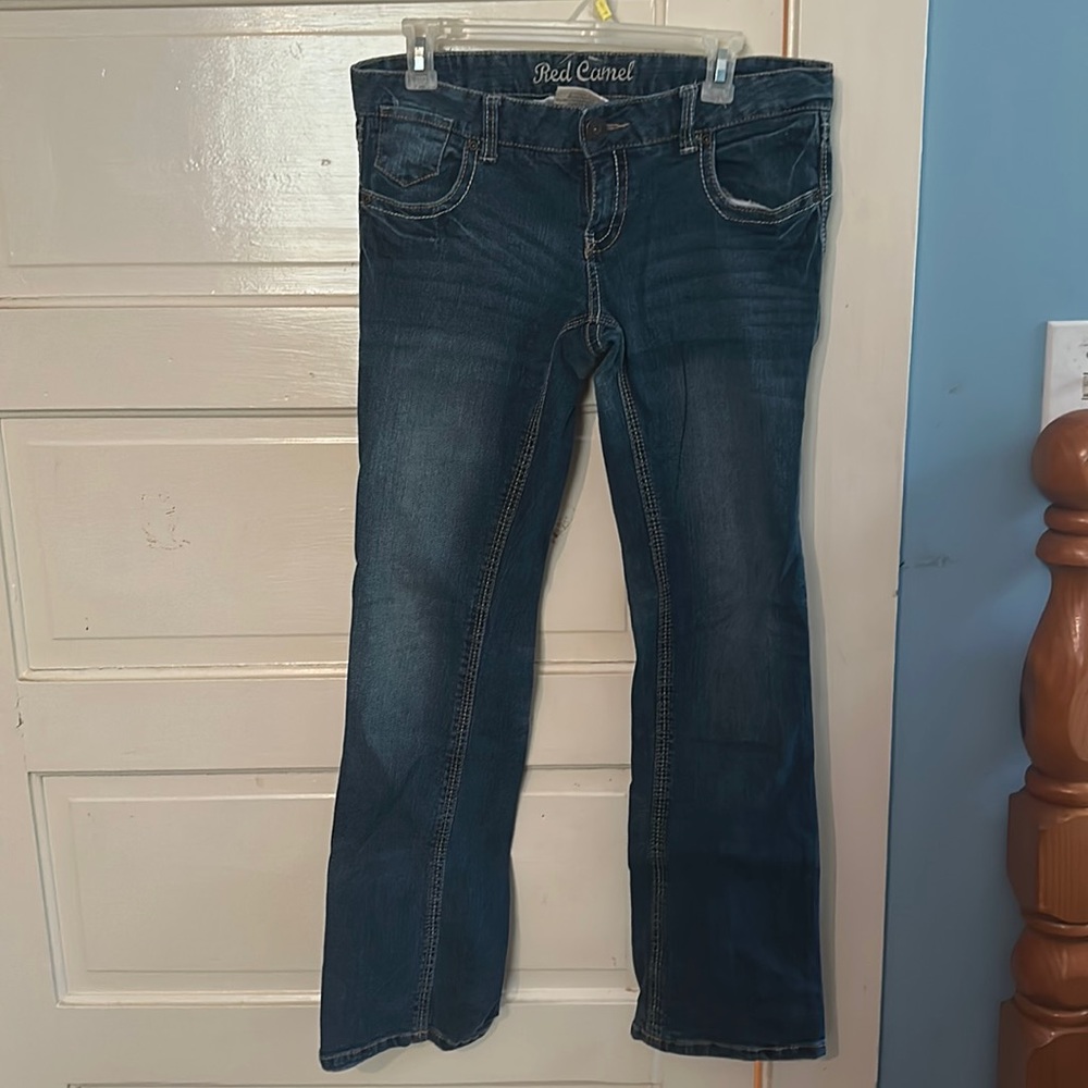 Red camel boot cut EUC